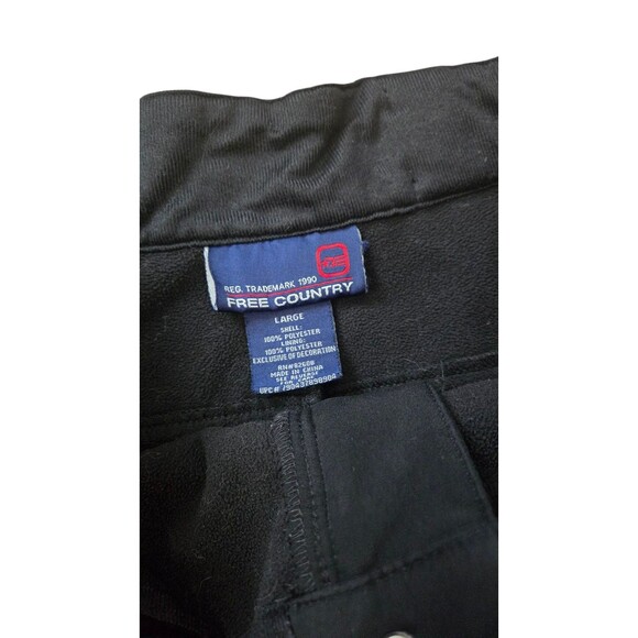 Free Country Women's Softshell Snow Ski Pants Jet Black Large EUC Adjustable - Picture 5 of 5